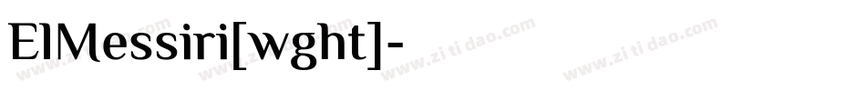 ElMessiri[wght]字体转换
